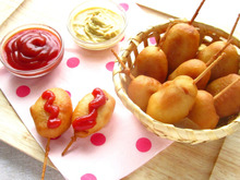 パーティーやお弁当に♪米粉のミニアメリカンドッグ