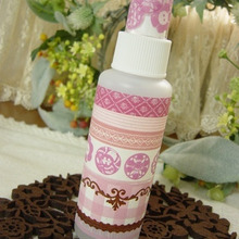 持ち歩きアイテムを可愛くおめかし♪消毒液ボトル