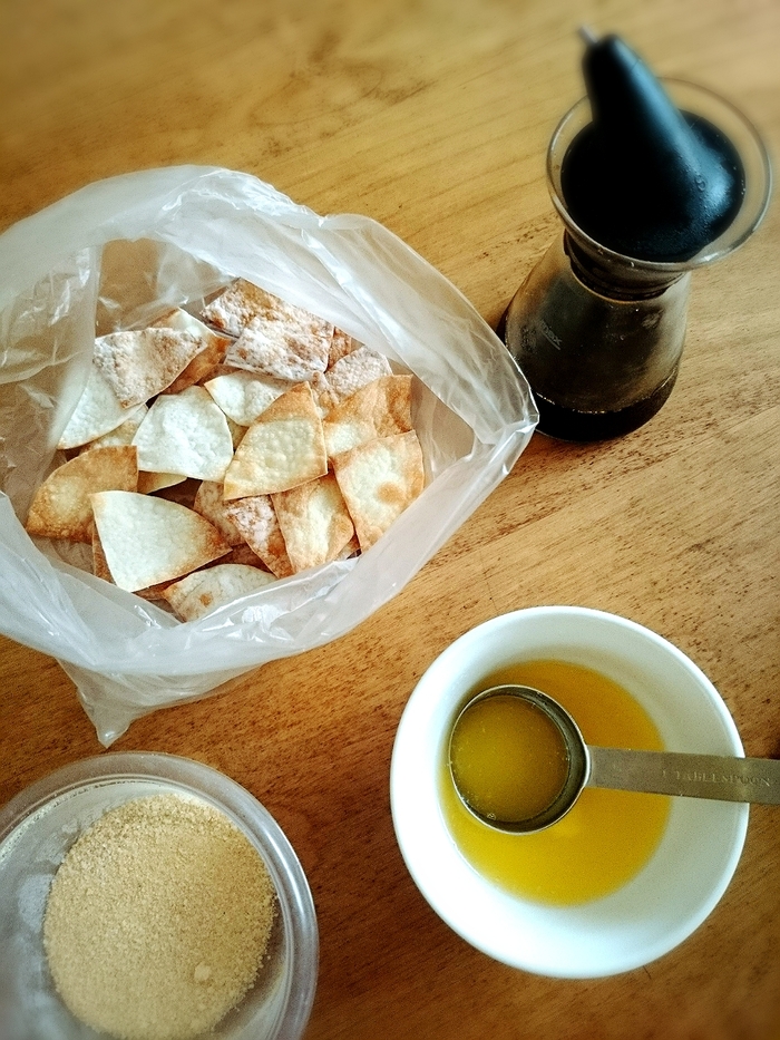 ガーリックバター醤油チップスを作ります