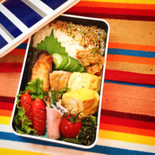 鮭やほうれん草の胡麻和えで彩り良く!毎日の父ちゃん弁当