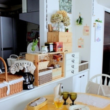 タイル柄のマスキングテープで♪ワイン木箱を簡単リメイク♪