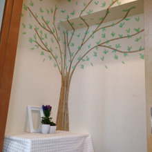 マスキングテープで玄関の壁をデザイン