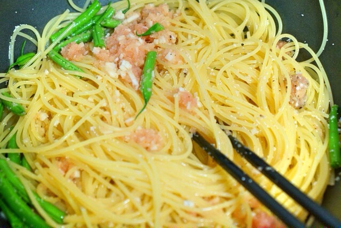 ⑤インゲン豆を加える