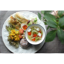 カレー風味カボチャサラダでワンプレートランチ♩