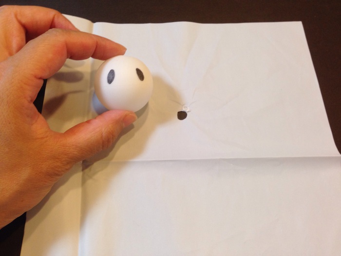 お化けにクロスをかぶせる