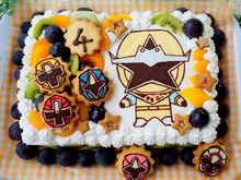 4歳の誕生日はスター忍者&ニンニンジャーケーキ