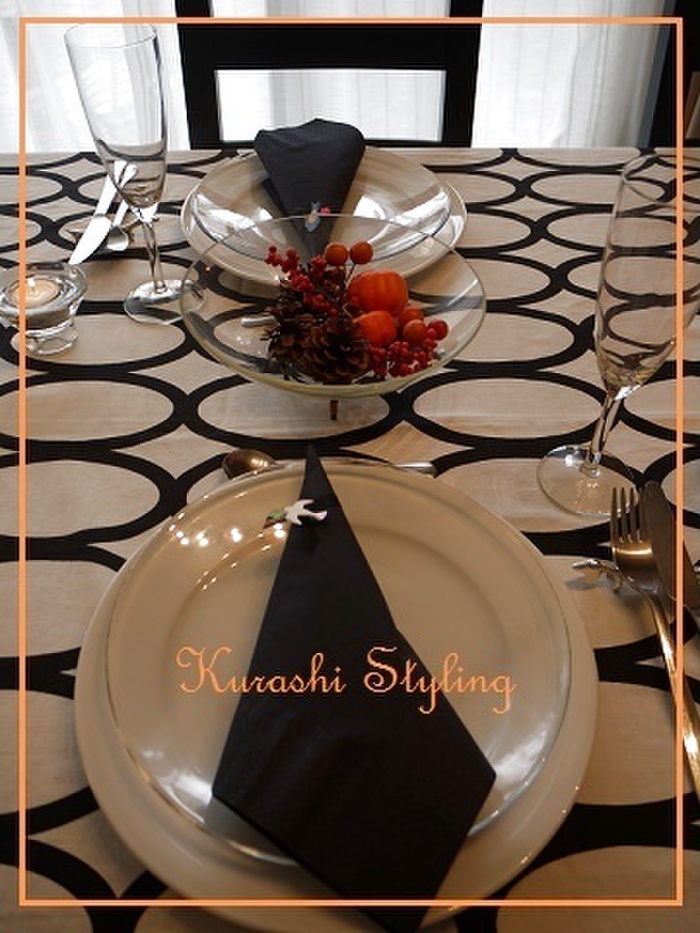 ちょっぴりハロウィンカラーでテーブルコーデ☆ママ友とのんびりランチタイム