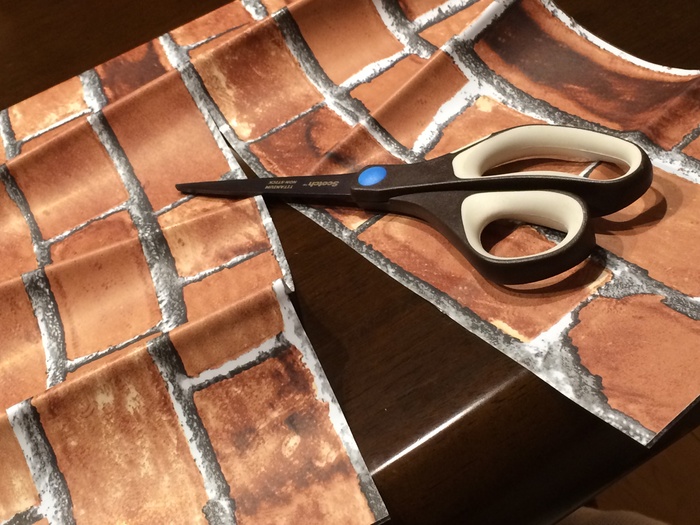 インテリアシートを半分に