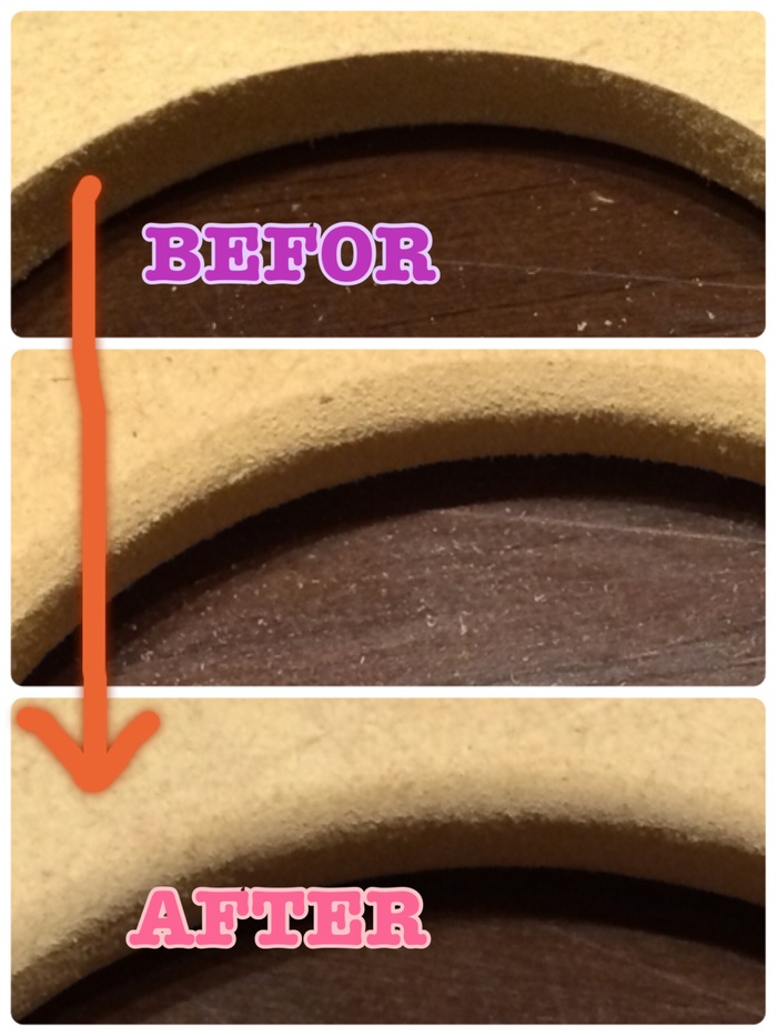 穴を開けた板をヤスリがけして、シートを貼ります