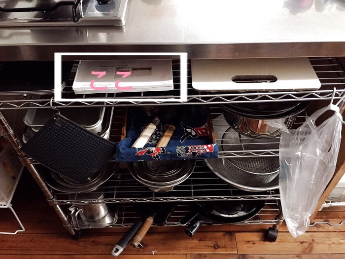 作業するときに便利な位置にスタンバイしてます