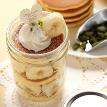 簡単!お手軽スイーツ☆ミニホットケーキ de メイソンジャーケーキ