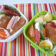 ロールパンのいろいろ♪彩り弁当☆