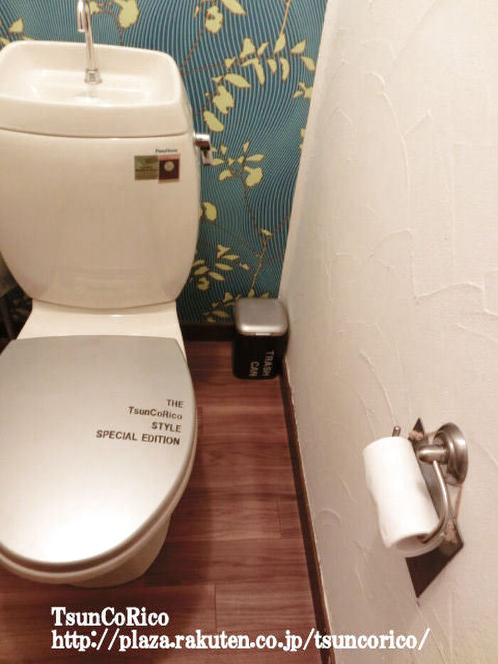 ペイントと ステンシルで おしゃれ便座完成☆