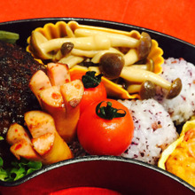 お肉と野菜のスタミナ弁当♡