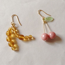 果物ピアスをハンドメイド