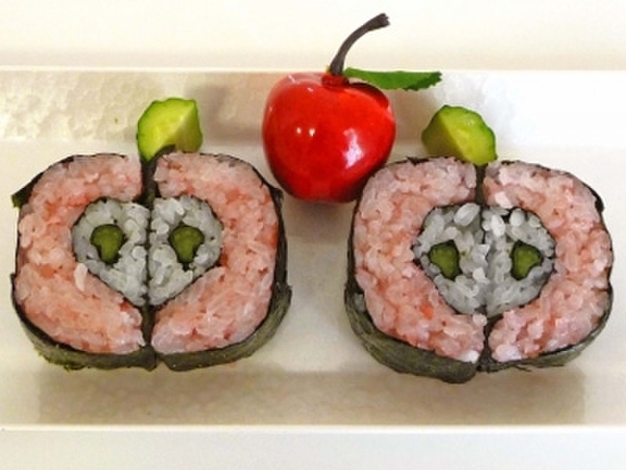 誰でも簡単!デコ巻きずし「リンゴ」の作り方