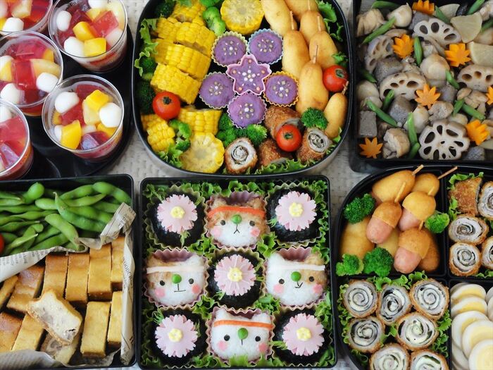 キャラおにぎり&ちょこっとデコで秋の運動会の大箱弁当④