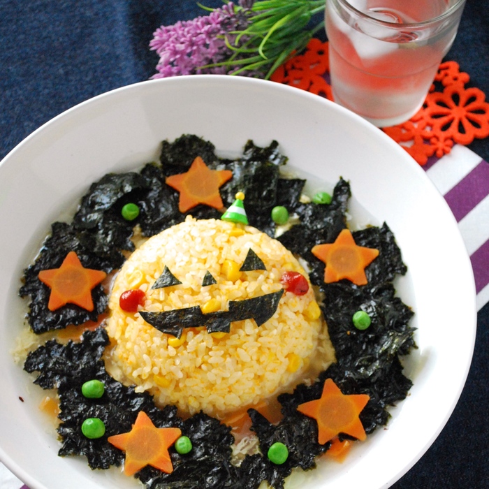 ハロウィンに★「ジャック・オ・ランタン」あんかけ炒飯