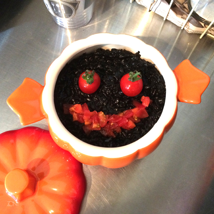 びっくりハロウィン☆イカ墨のリゾット