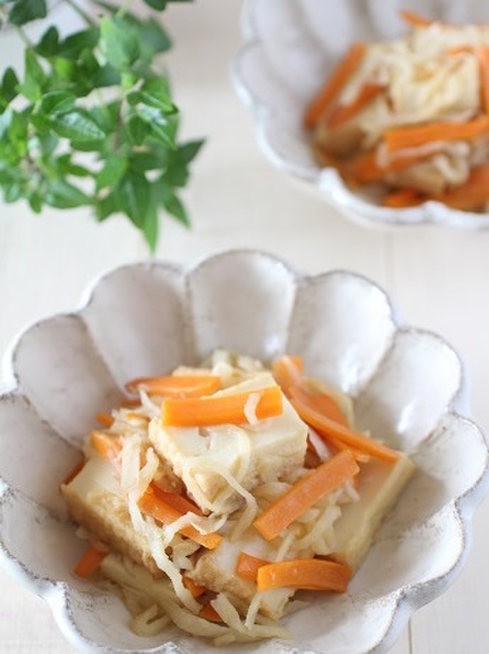 レシピ【骨を強くしよう!!切り干し大根と厚揚げのあっさり煮】