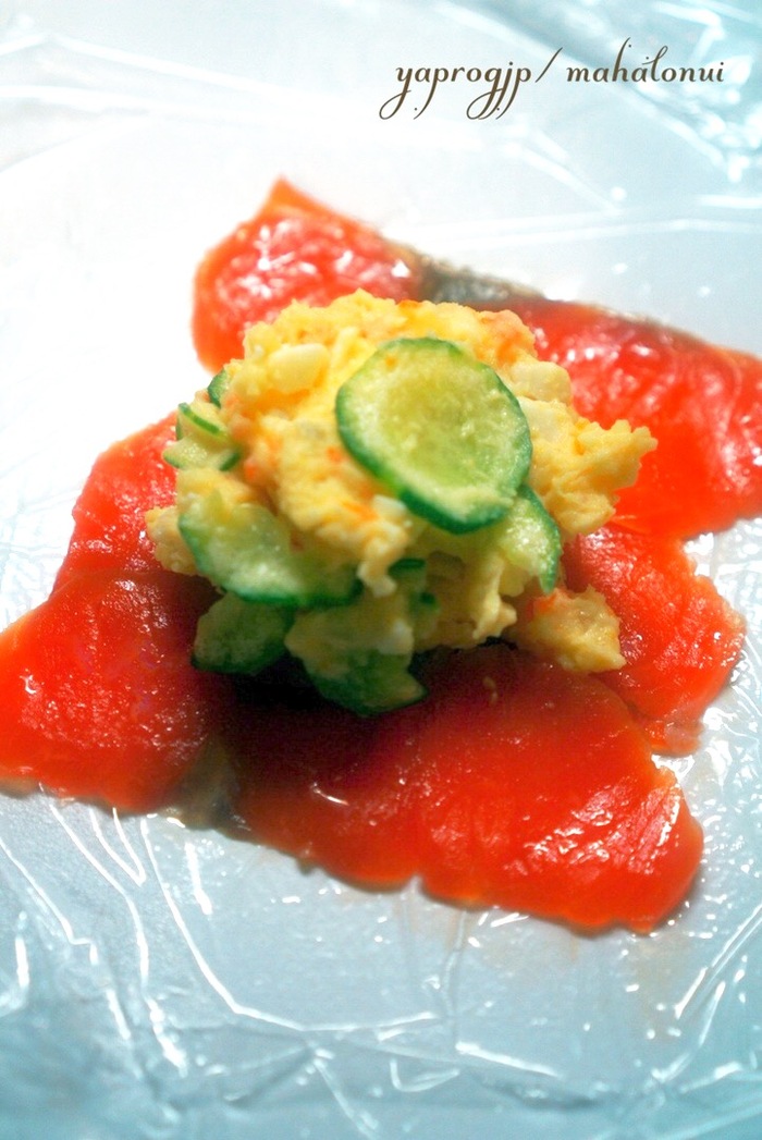 手順2.ポテトサラダをのせます