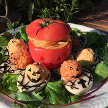 Happy Halloweenオードブル☆ジャックオランタンのパスタ・卵サラダ・ケチャップライス