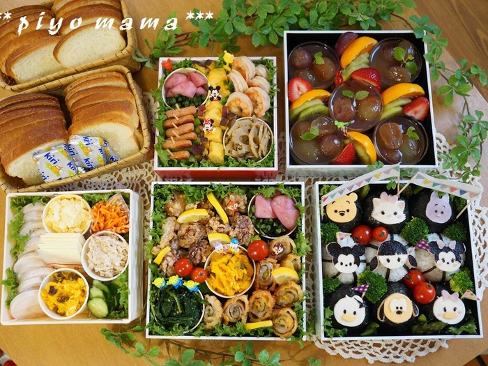 運動会のお弁当。2015。