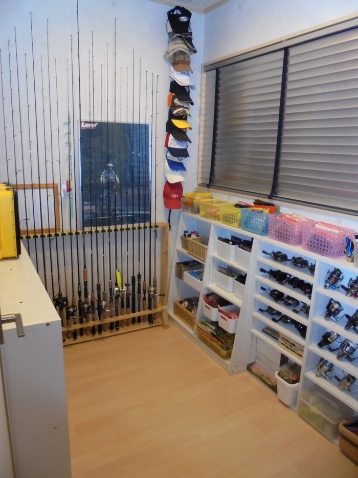 釣り部屋はテンション上がる収納で!