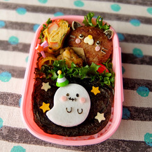 はんぺんでつくる★ハロウィンおばけキャラ弁♡