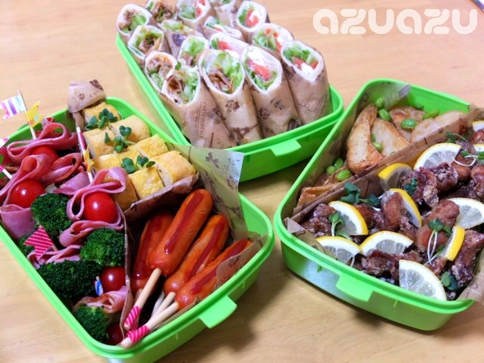 運動会のお弁当 2015 大人6人+年長男子1人分!