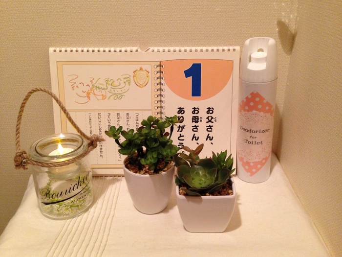 トイレのディスプレイに馴染みます