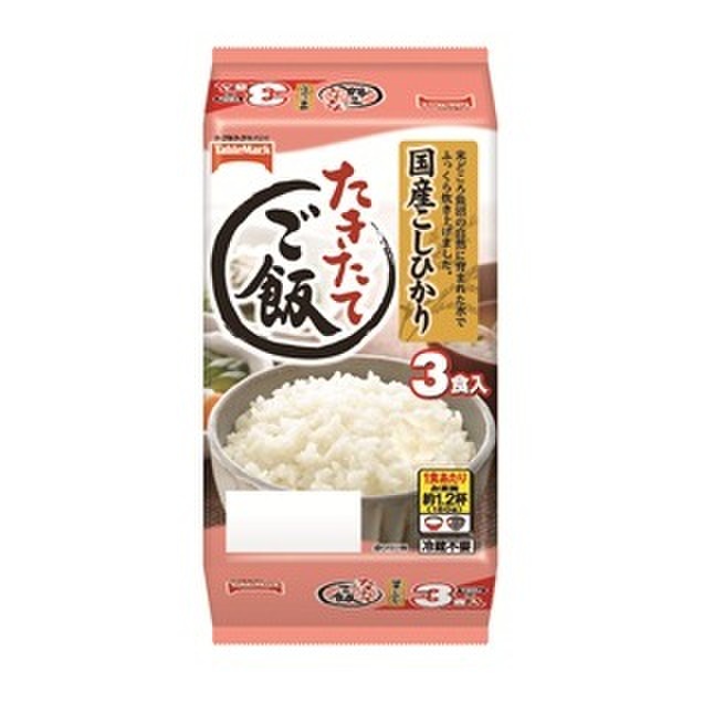 ①パックごはん・具材を焼く