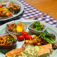 3COINSの琺瑯風プレートでお野菜たっぷりワンプレート♪