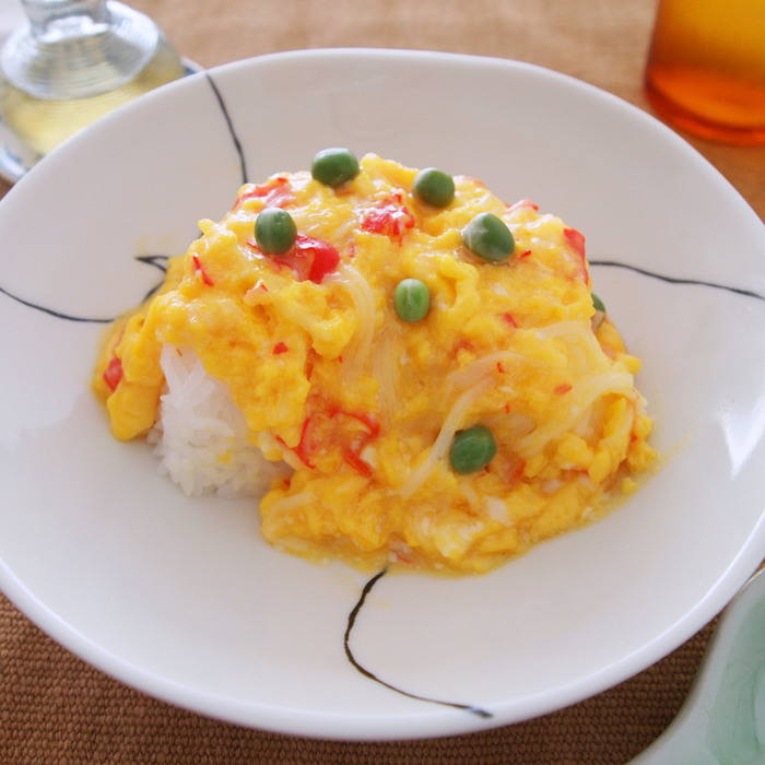 レンジだけで簡単!「とろたま天津飯」