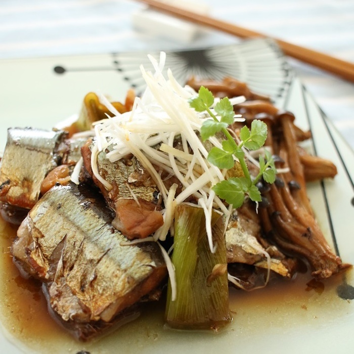 圧力鍋で骨まで美味しい！さんまの梅干煮