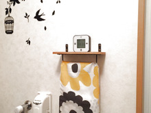 セリアのタオルバーと手ぬぐいで簡単オシャレなスイッチカバー!