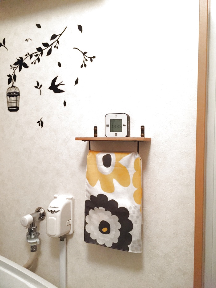 セリアのタオルバーと手ぬぐいで簡単オシャレなスイッチカバー!
