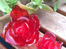 プラバンで作る☆立体 薔薇の花