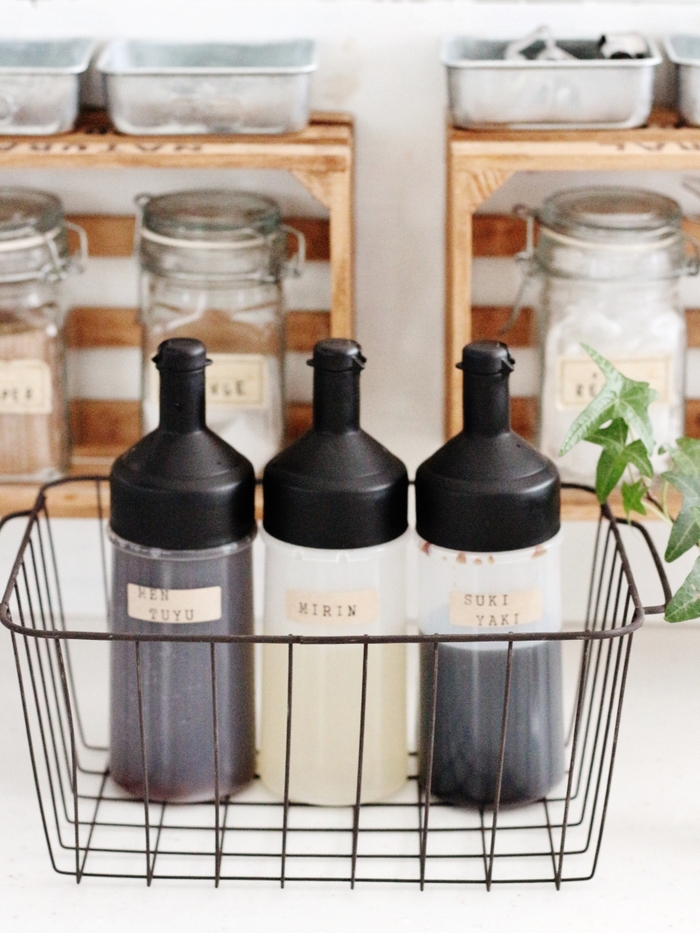 調味料は100均のボトルに詰め替え