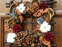 100均ドライ&フェイクで簡単!実りのリース☆