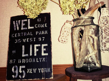 100均の合板でオリジナルのバスサインボード