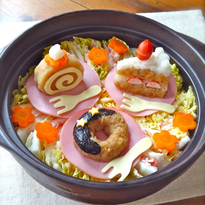 大根おろしアートで「スイーツデコ鍋」の作り方