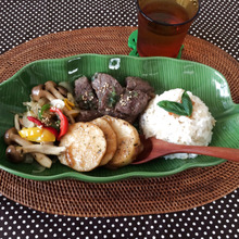 牛肉&山芋のステーキdeワンプレートご飯♪