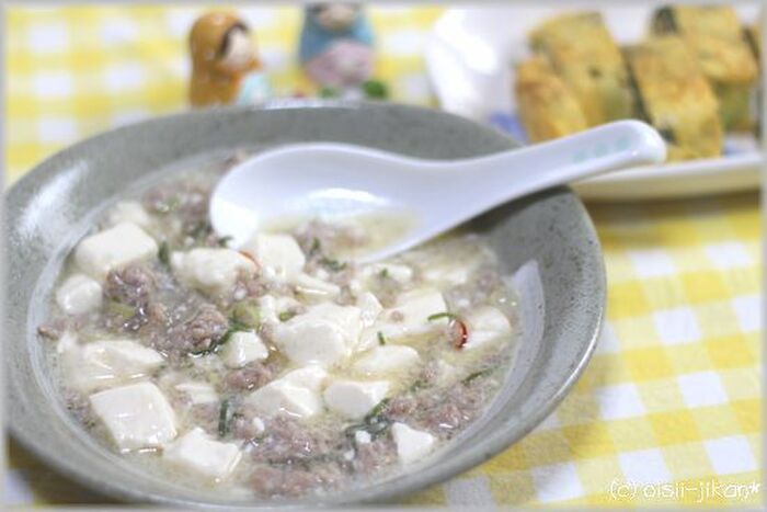 普通の麻婆豆腐に飽きたらコレ!ガーリック塩麻婆♪