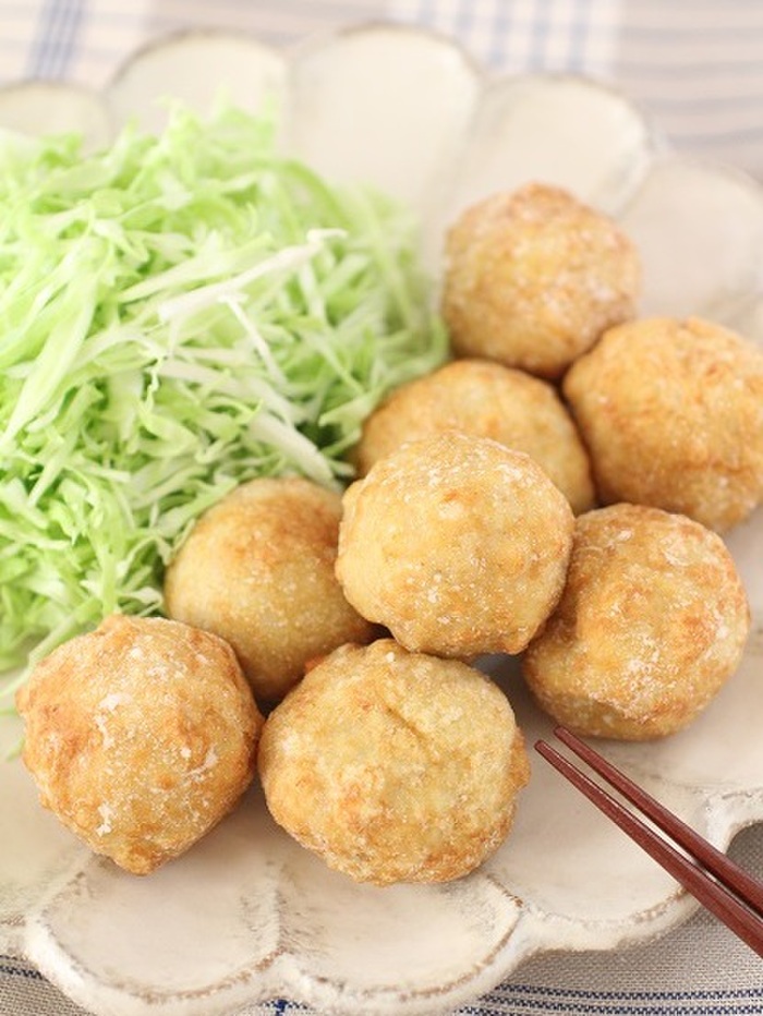 レシピ【丈夫な骨を作ろう!!里芋のチーズinボール】