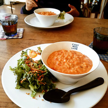 簡単❗豆乳トマトクリームリゾットdeワンプレートランチ