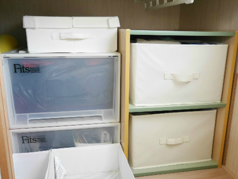 子供グッズ 押し入れにカラーボックスを活用