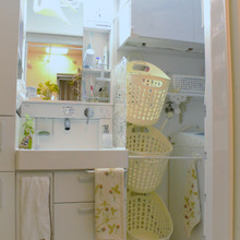 とっても狭いけど♡機能充実、家族のための洗面所