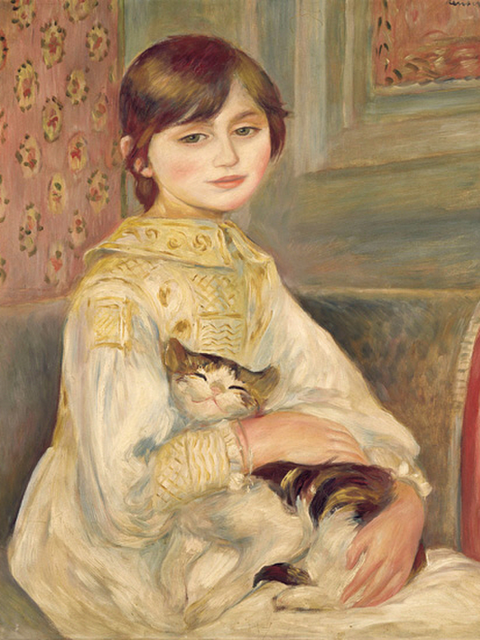 1：ルノワール「ジュリー・マネの肖像、あるいは猫を