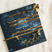 こんな可愛いヘアピンがあったら…が実現しました!5本セット☆gold star*
